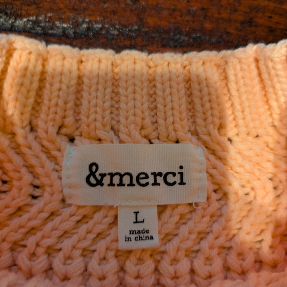 &merci Striped Knit Sleeveless Sweater L - Picture 3 of 14